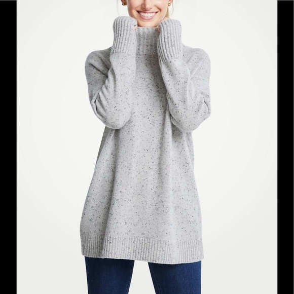 Ann Taylor Sweaters - Ann Taylor Cashmere Flecked Turtleneck Sweater